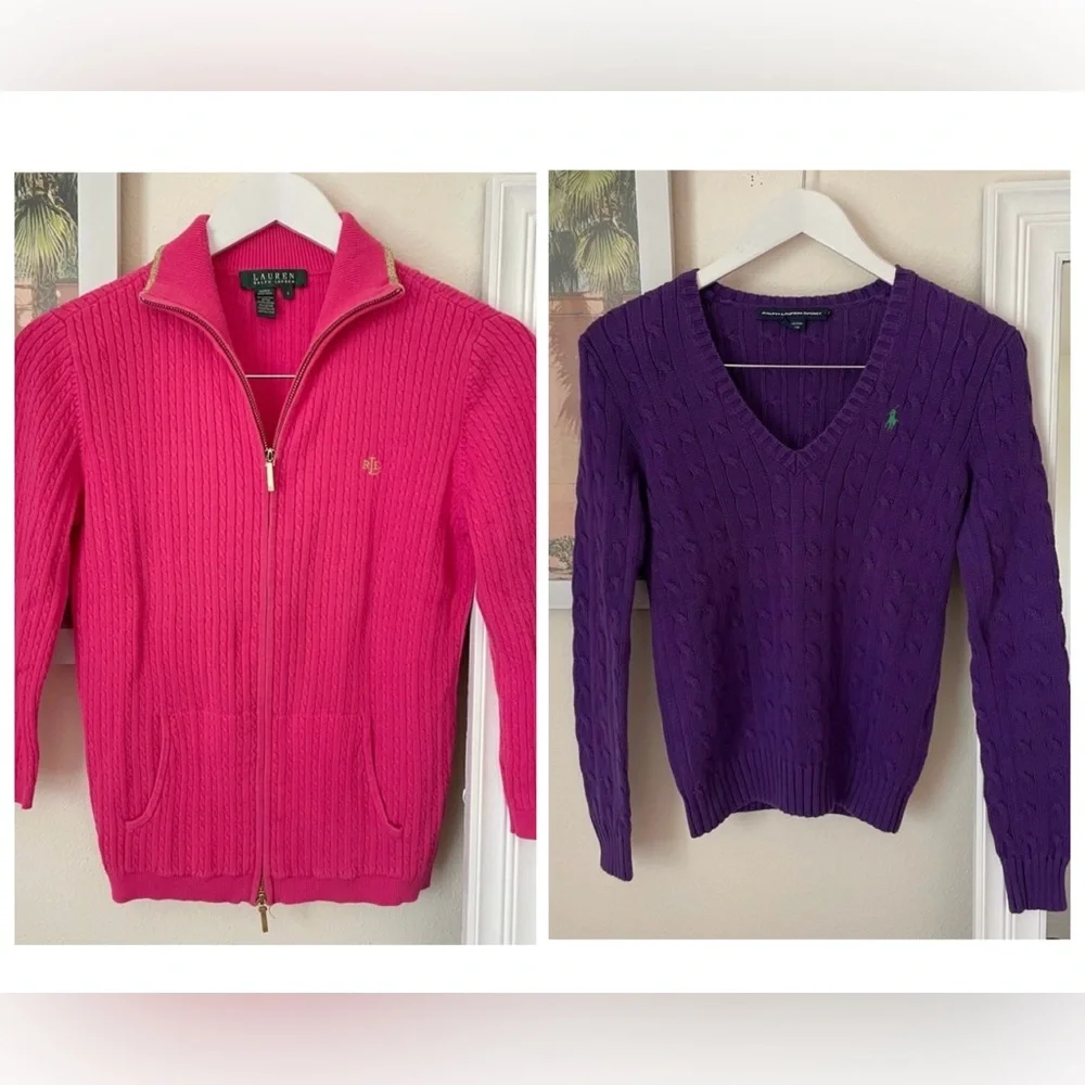 Bundle of 2 Ralph Lauren Cable Knit Sweaters